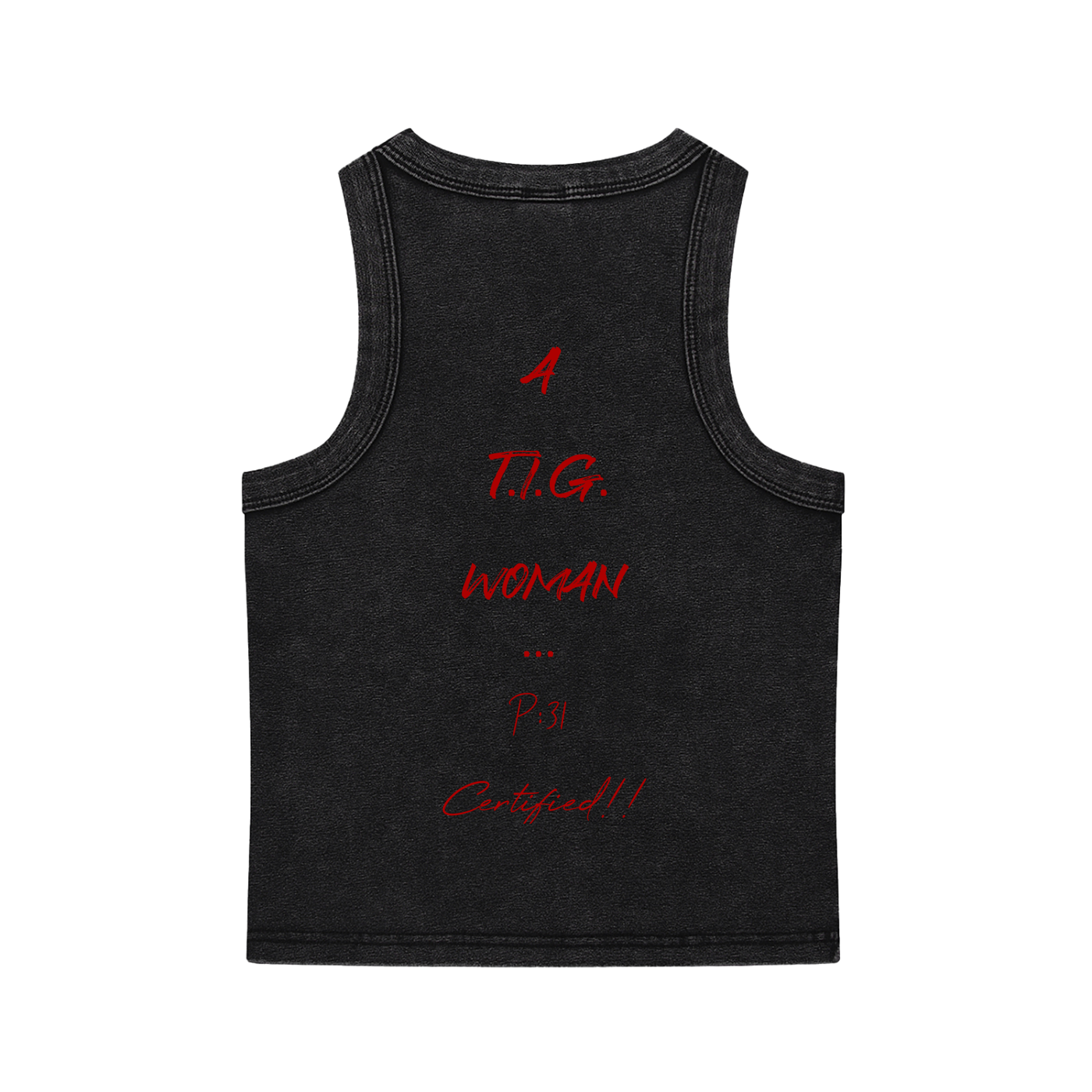 Women's "T.I.G." Snow Washed Tank Top