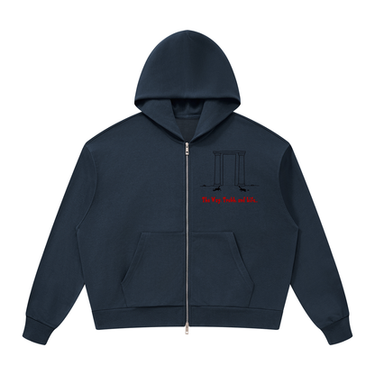 "The Door" Unisex Drop Shoulder Full Zip Hoodie