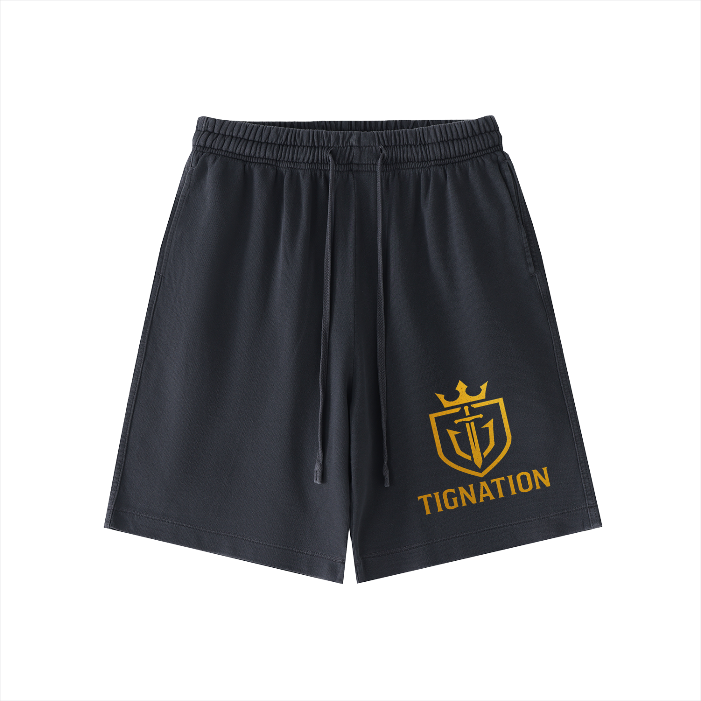 "T.I.G." Vintage Wash Cotton Shorts
