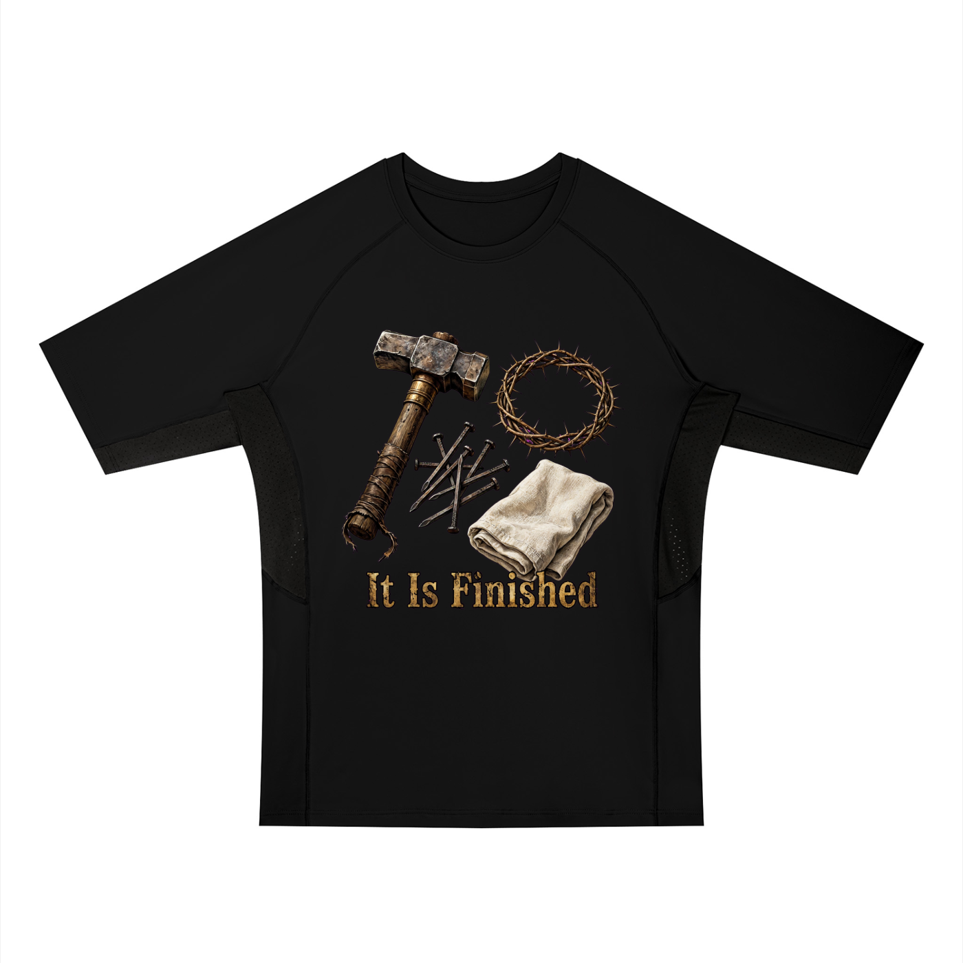 "It Is Finished" Men’s Color Block Raglan T-Shirt