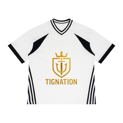 "T.I.G." Unisex Color Block V-Neck T-Shirt