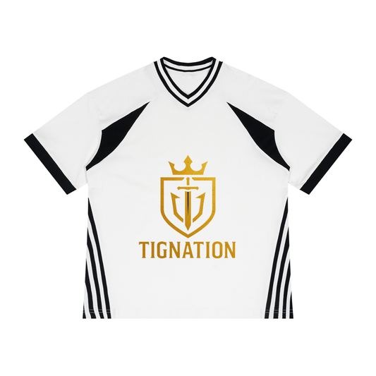 "T.I.G." Unisex Color Block V-Neck T-Shirt