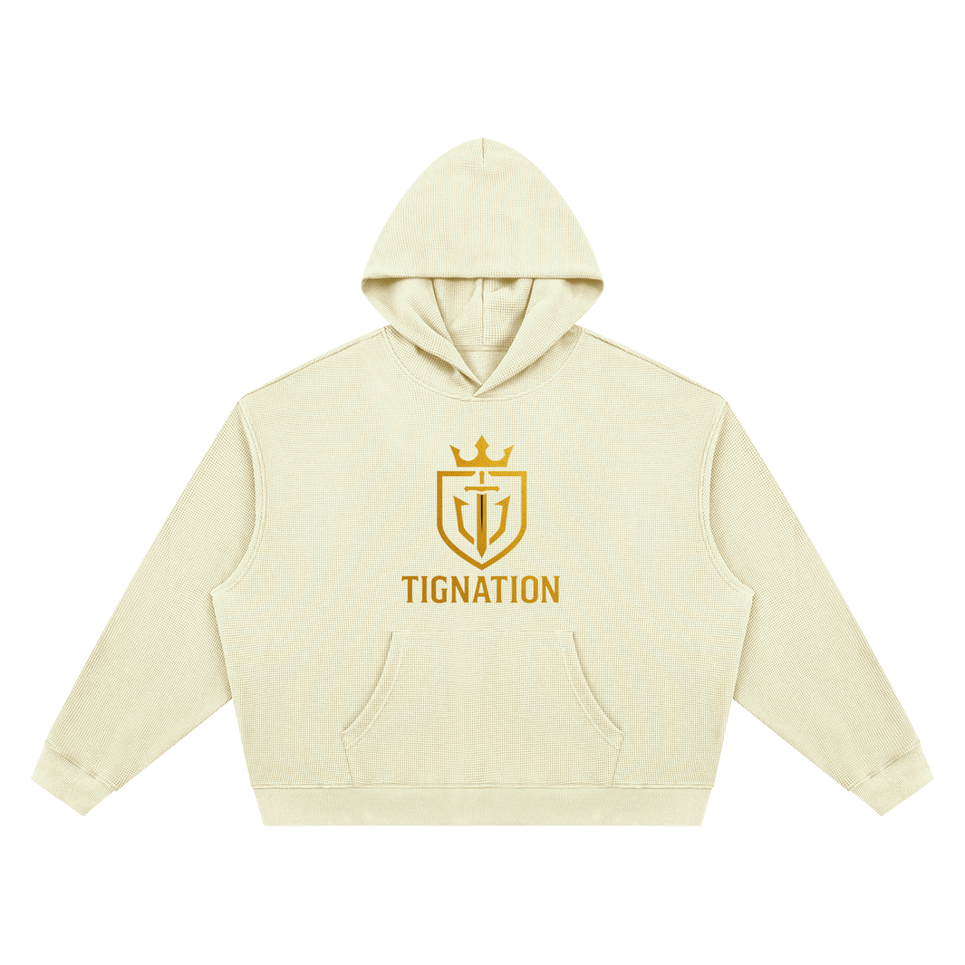 "T.I.G." Unisex Waffle Boxy Hoodie