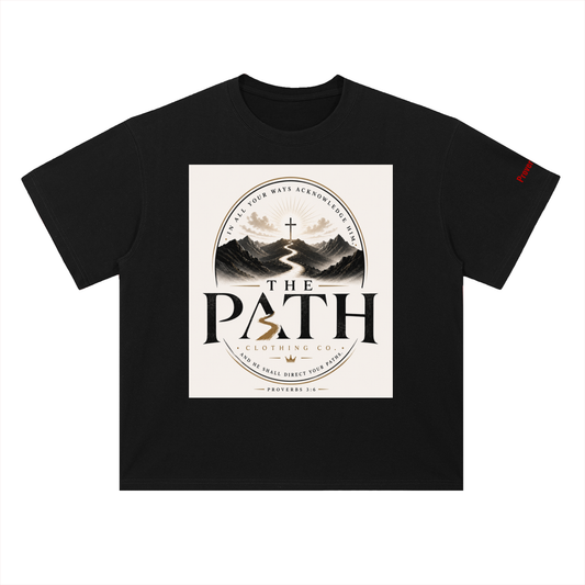 "The Path" Heavyweight Drop Shoulder Cotton T-Shirt