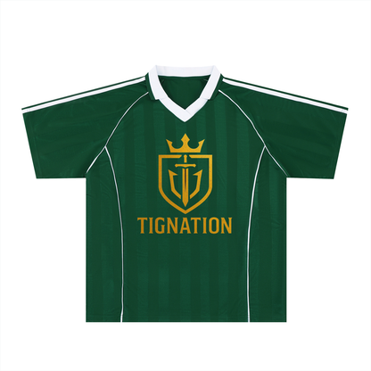 "T.I.G." Shadow Stripe Collared Soccer Jersey