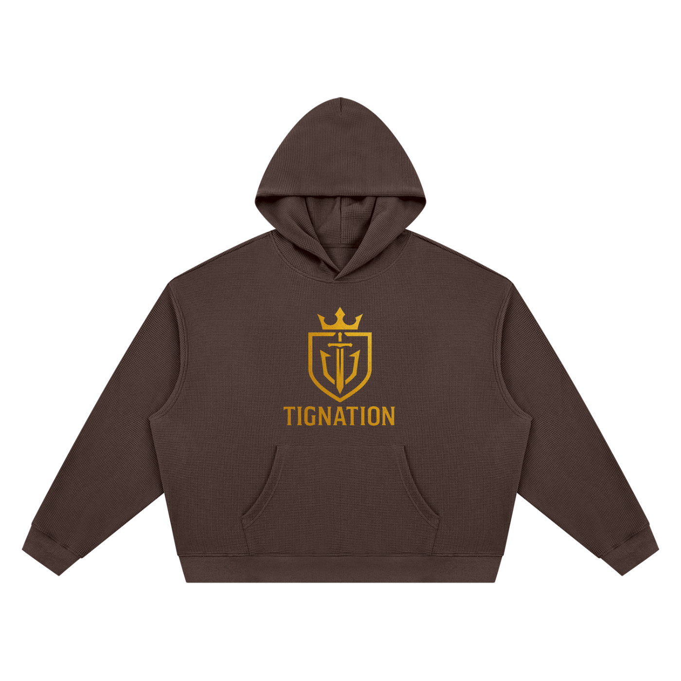 "T.I.G." Unisex Waffle Boxy Hoodie