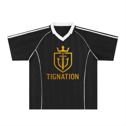 "T.I.G." Shadow Stripe Collared Soccer Jersey