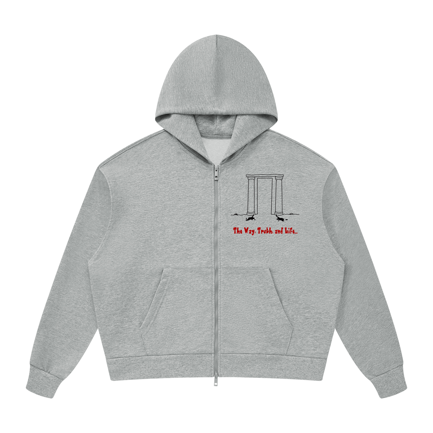 "The Door" Unisex Drop Shoulder Full Zip Hoodie