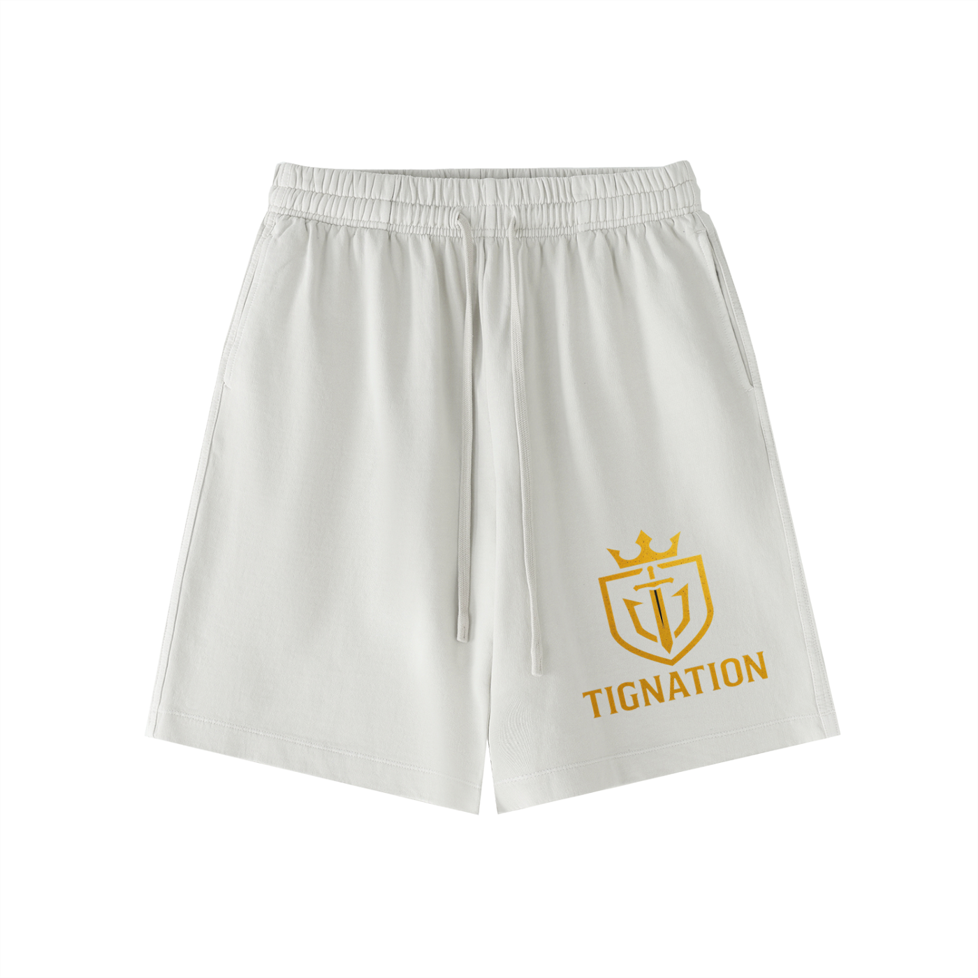 "T.I.G." Vintage Wash Cotton Shorts
