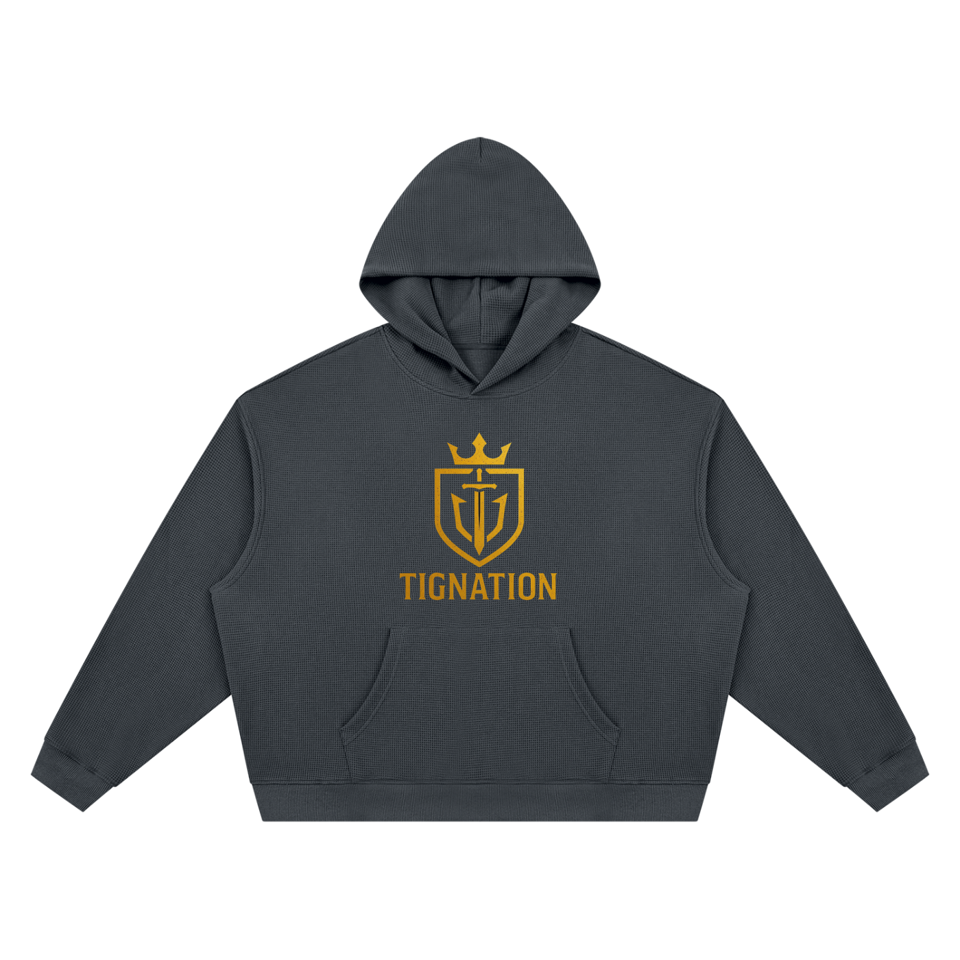 "T.I.G." Unisex Waffle Boxy Hoodie