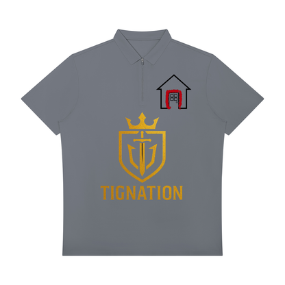 "T.I.G." Men's Quarter-Zip Performance Polo Shirt