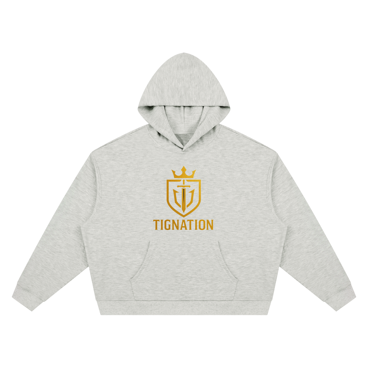 "T.I.G." Unisex Waffle Boxy Hoodie