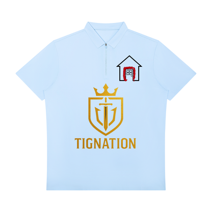 "T.I.G." Men's Quarter-Zip Performance Polo Shirt
