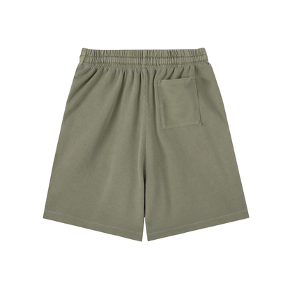 "T.I.G." Vintage Wash Cotton Shorts