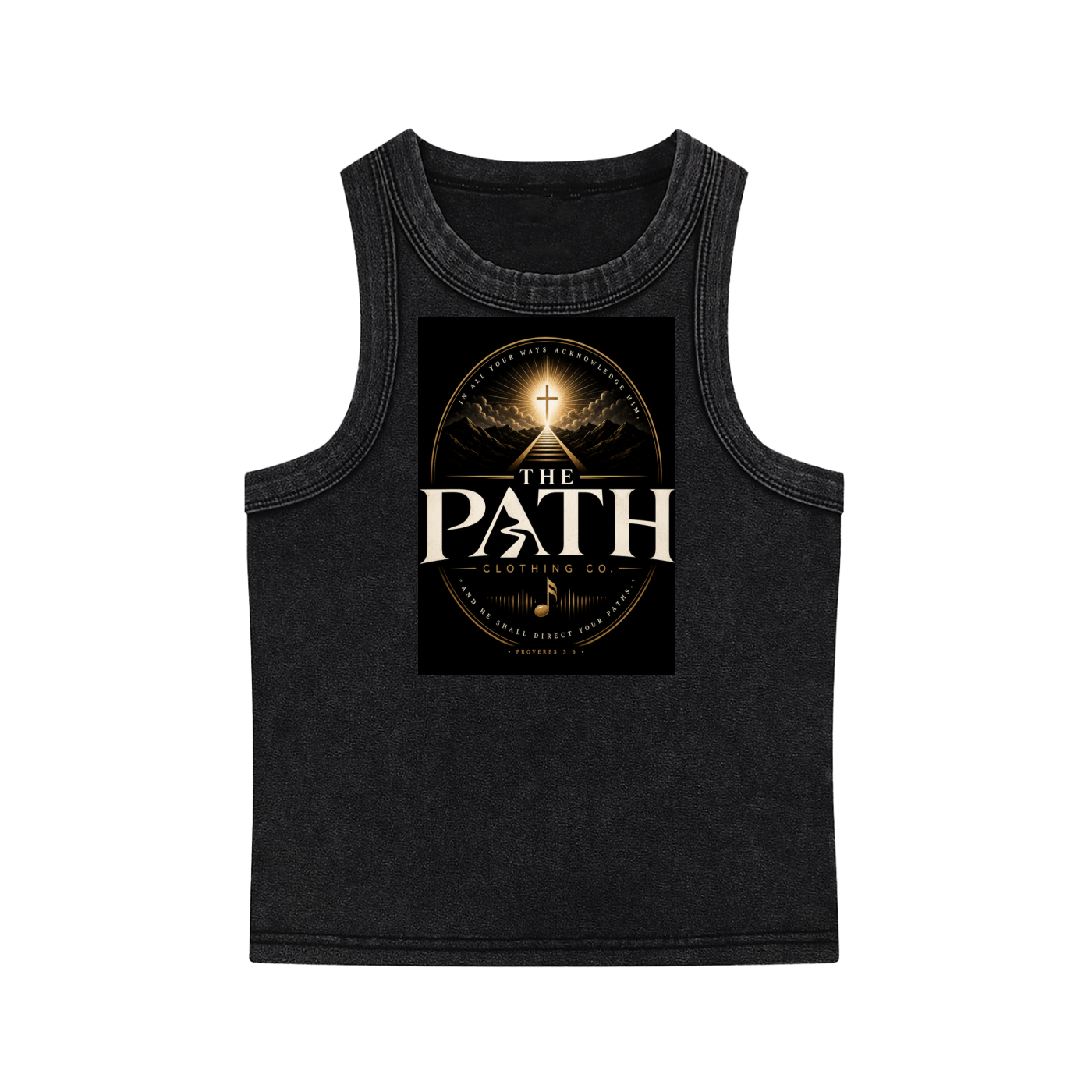 "The Path" Women's Snow Washed Tank Top