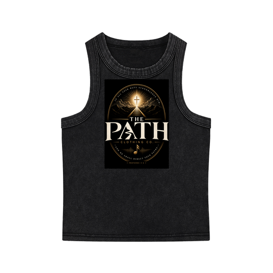 "The Path" Women's Snow Washed Tank Top