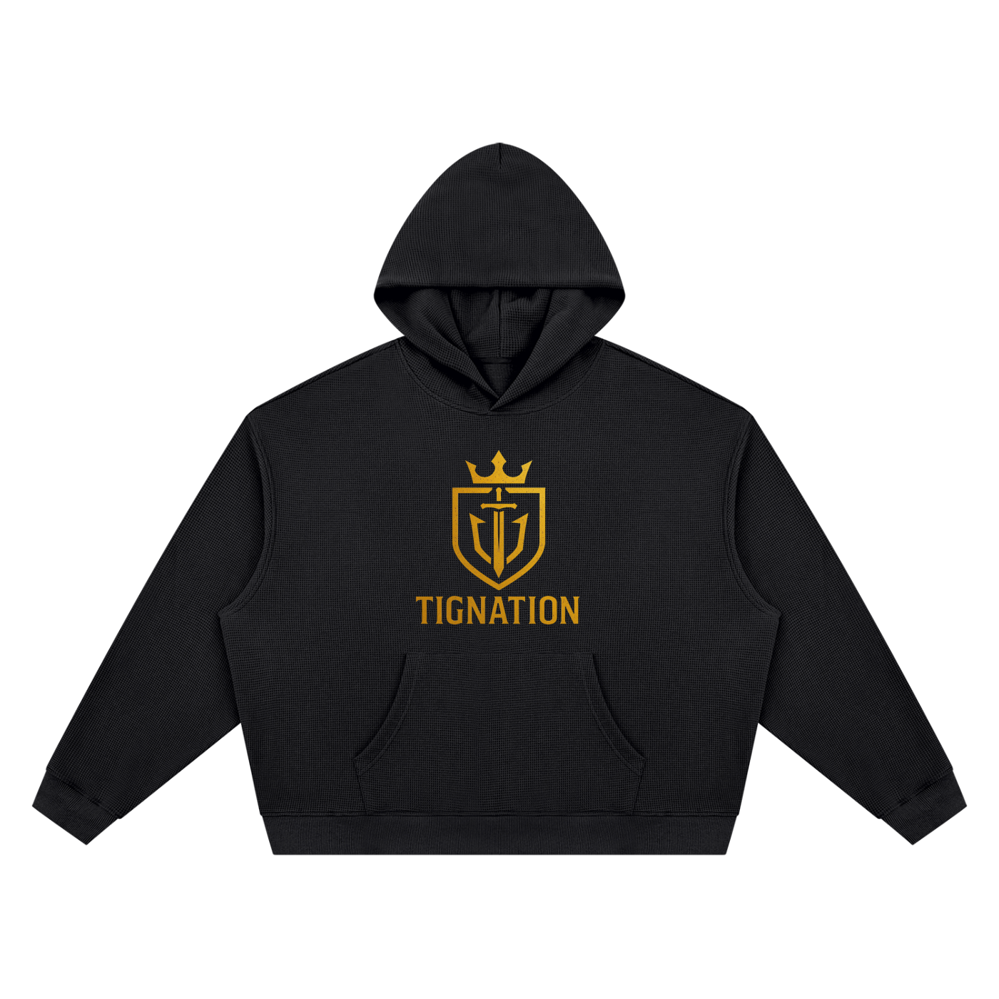 "T.I.G." Unisex Waffle Boxy Hoodie