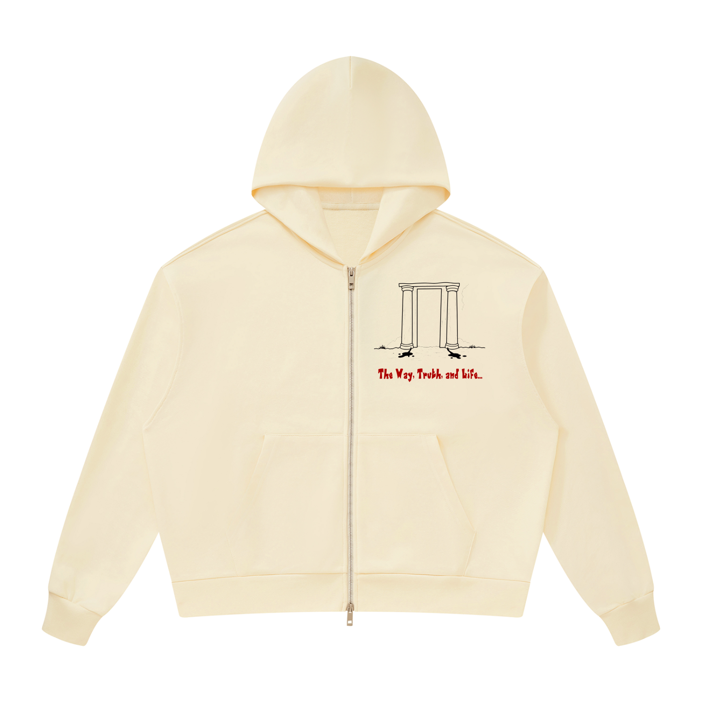 "The Door" Unisex Drop Shoulder Full Zip Hoodie