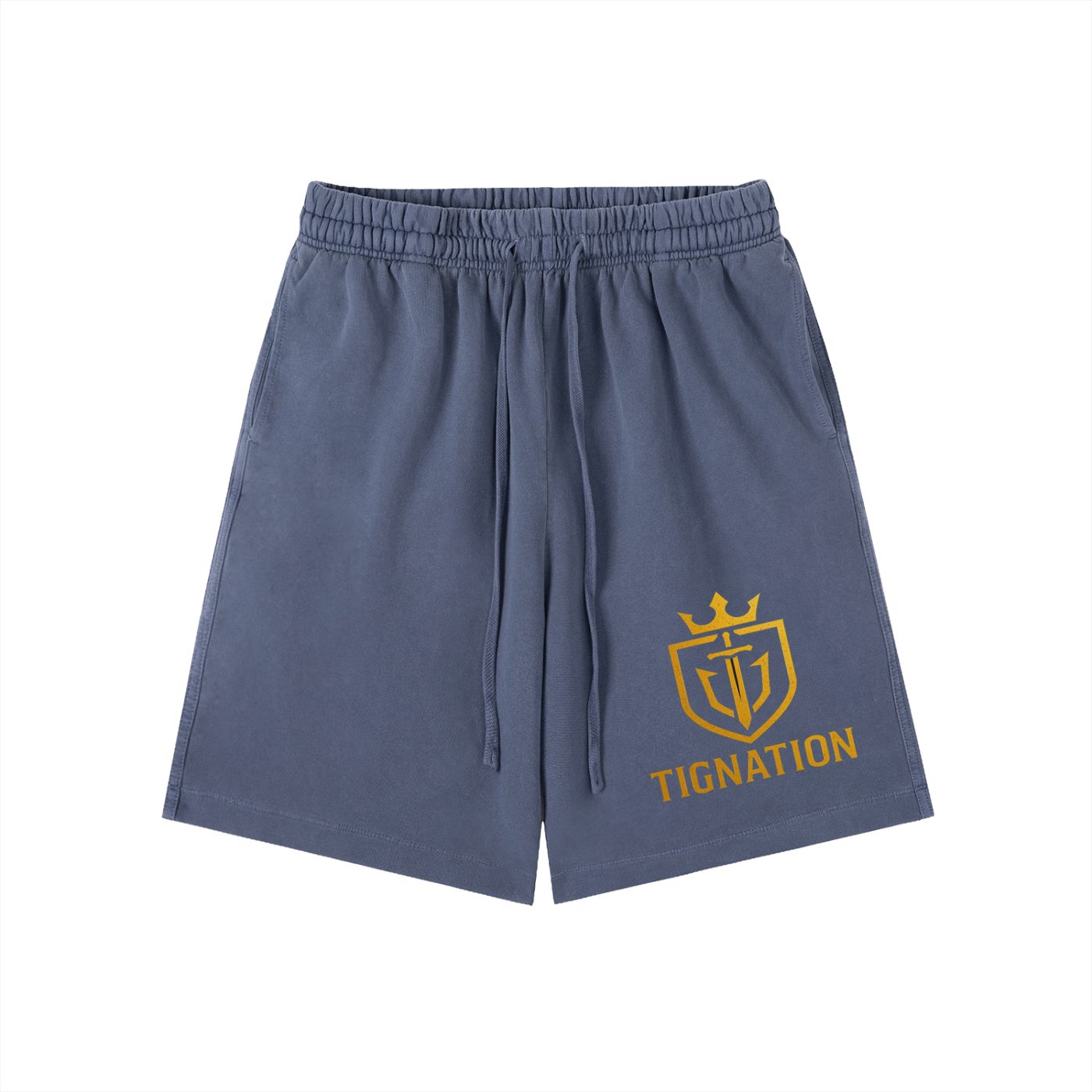 "T.I.G." Vintage Wash Cotton Shorts