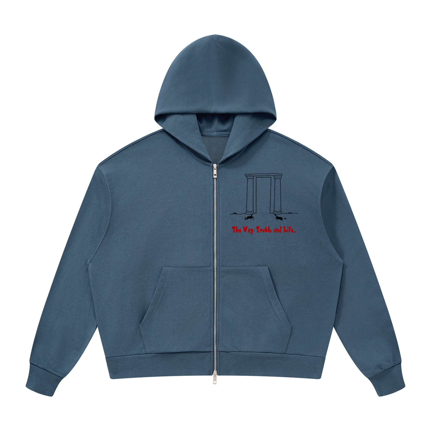 "The Door" Unisex Drop Shoulder Full Zip Hoodie