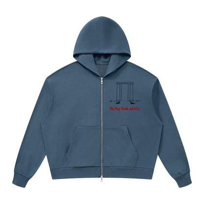 "The Door" Unisex Drop Shoulder Full Zip Hoodie