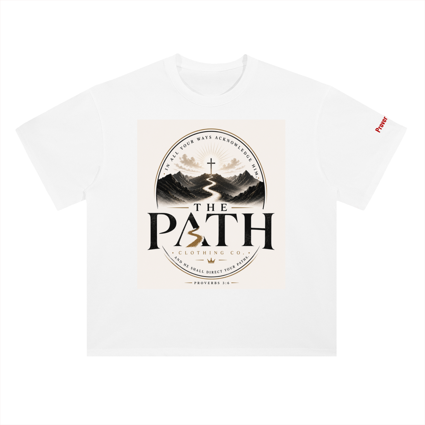 "The Path" Heavyweight Drop Shoulder Cotton T-Shirt