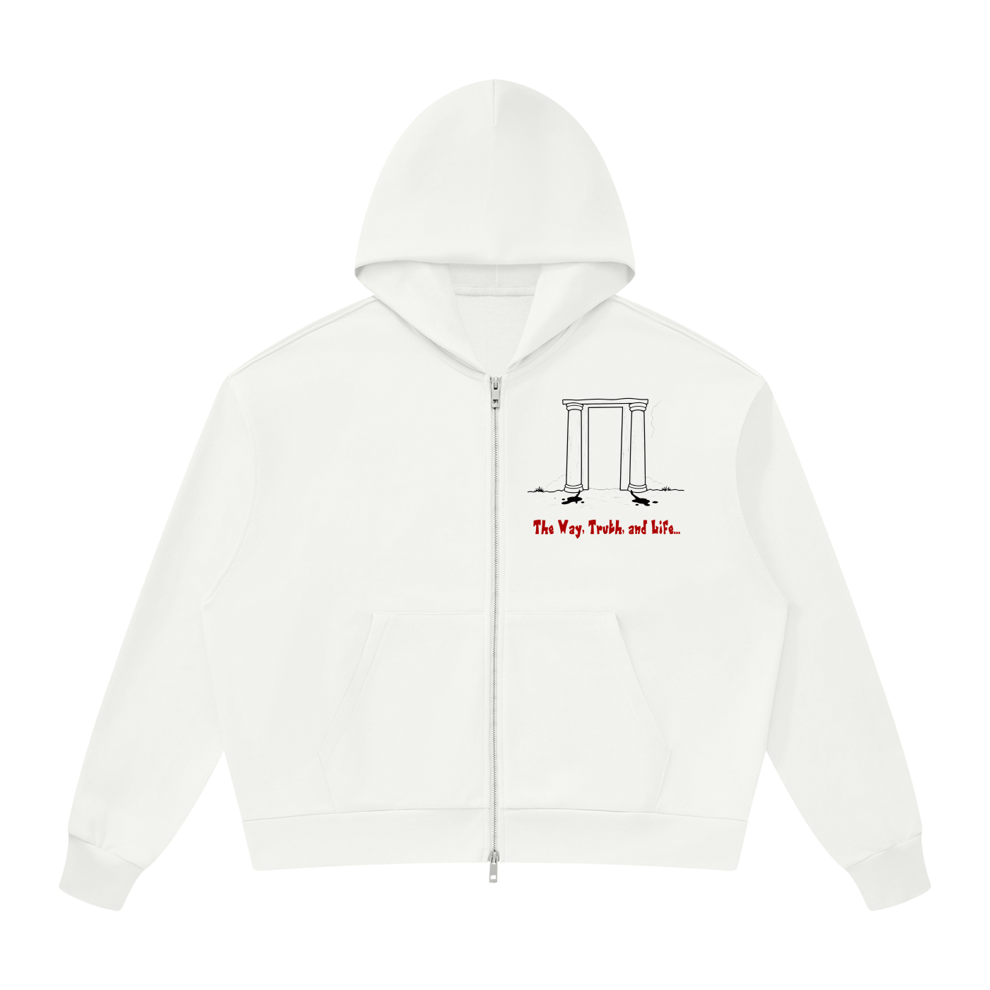 "The Door" Unisex Drop Shoulder Full Zip Hoodie