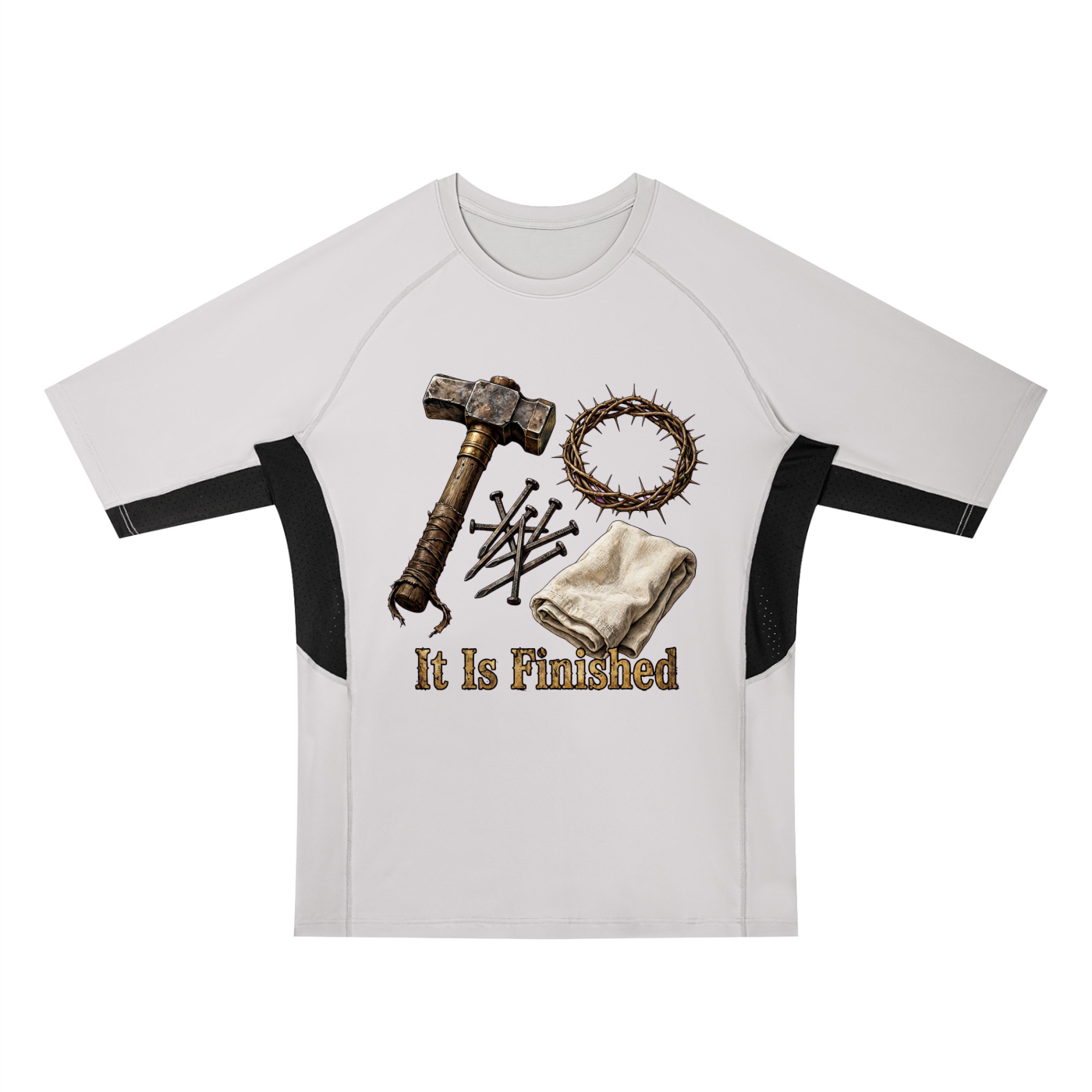 "It Is Finished" Men’s Color Block Raglan T-Shirt