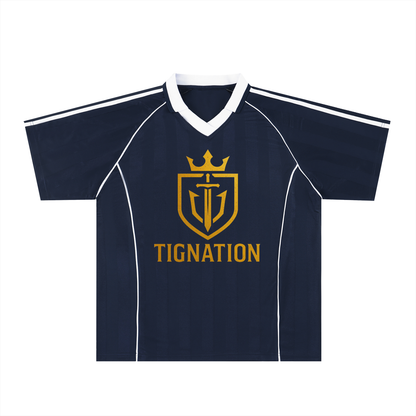 "T.I.G." Shadow Stripe Collared Soccer Jersey