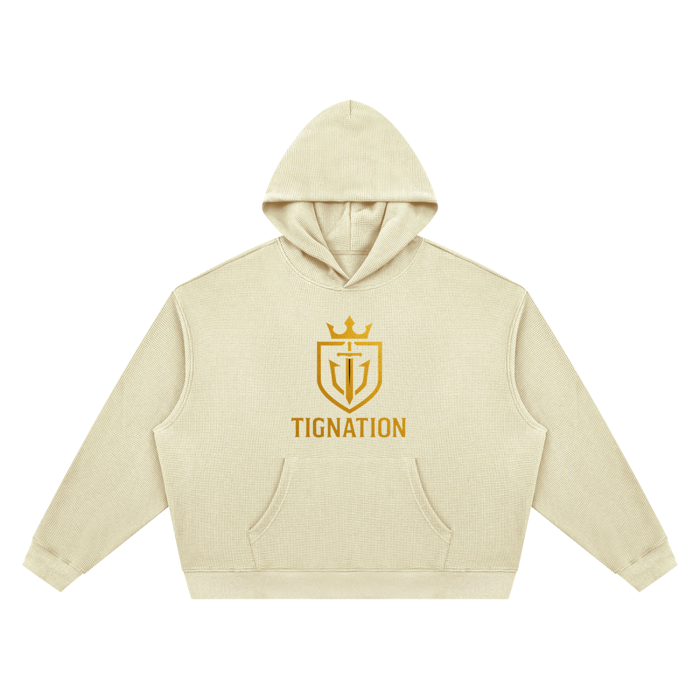"T.I.G." Unisex Waffle Boxy Hoodie